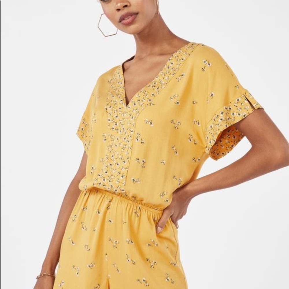 JustFab yellow ‘kimono’ romper